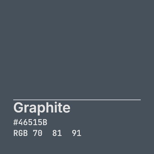 Graphite color swatch (#46515b)