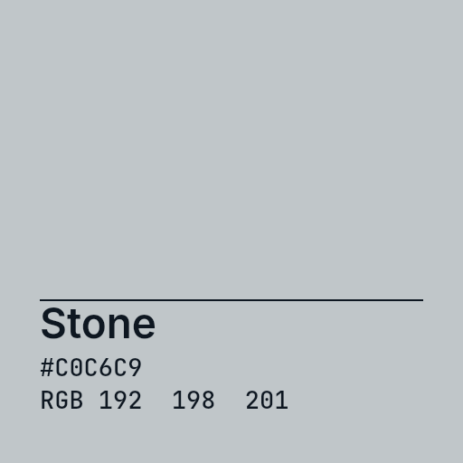 Stone color swatch (#c0c6c9)